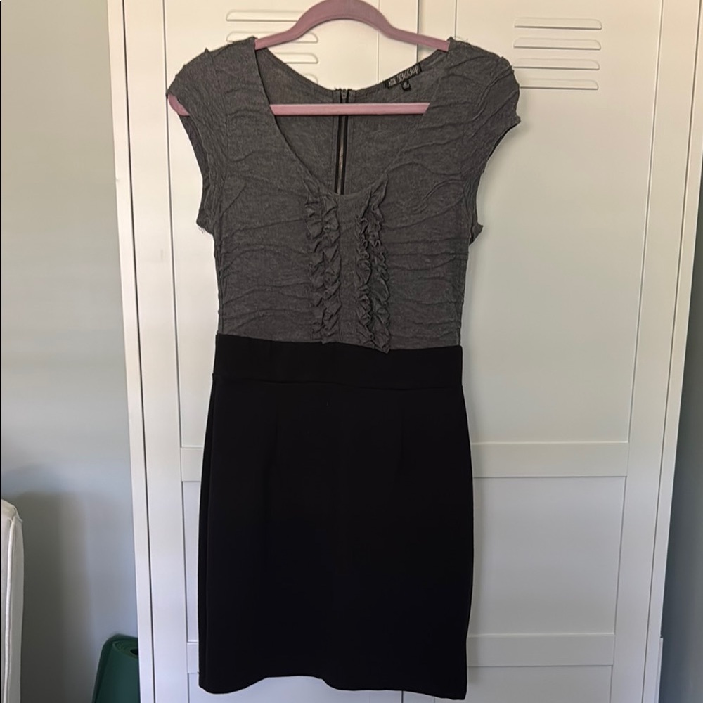 BeBop Black Ruched Sheath Mini Dress
